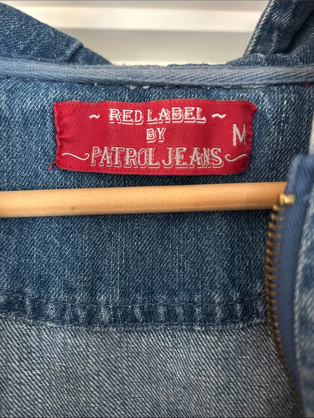 Red Label by Patrol Jeans Denim Half-Zip Hoodie - Blue - Picture 2 of 9